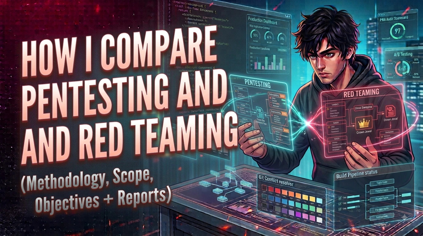 How I Compare Pentesting and Red Teaming
