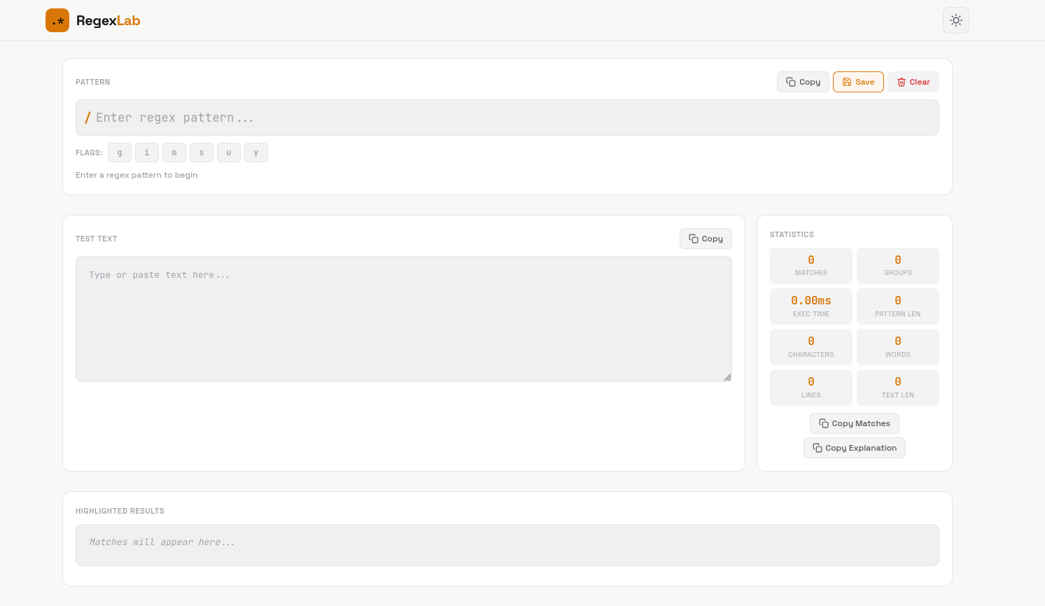 RegexLab screenshot